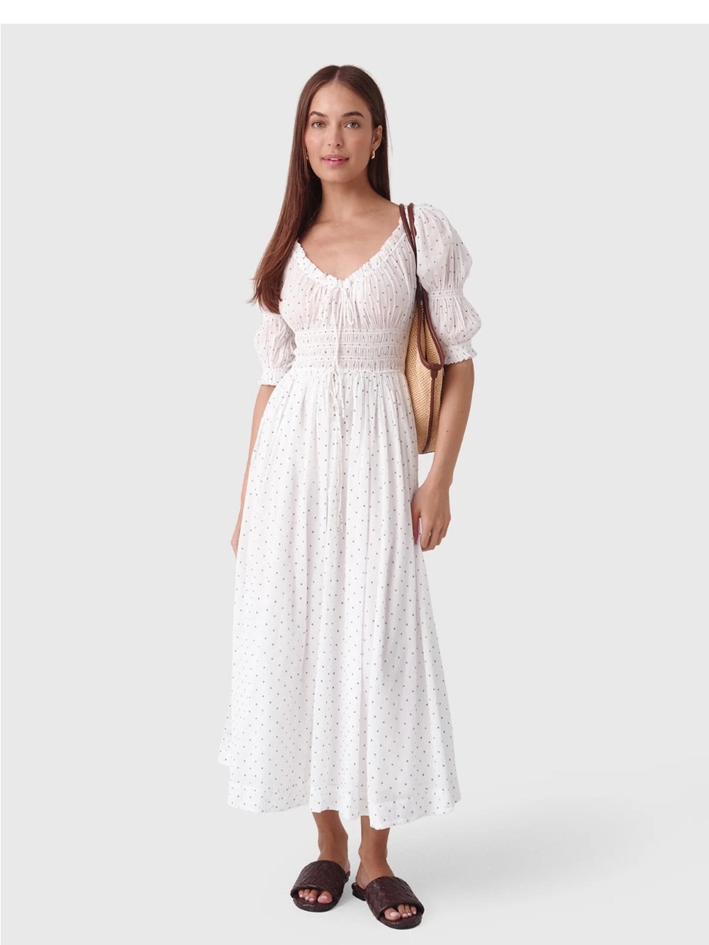 Doen Ischia Dress is flock dot